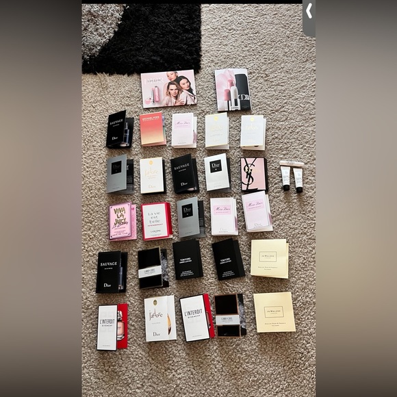 New 26 perfume, lip glow, Dior rouge and make up primer samples total 30 pieces - Picture 2 of 4